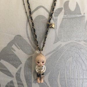 SOLD-/-NWOT AVAILABLE ❤️Betsey Johnson long necklace w/boy charm 💙
